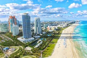 Aerial view of Miami Beach