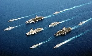fleet of navy ships