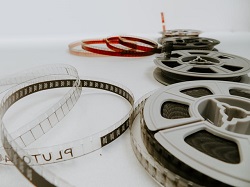 Canisters of movie film rolled out