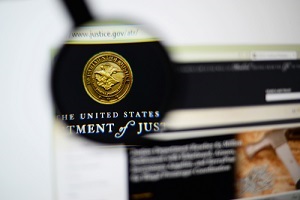 DOJ website magnified logo