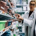 Pharmacists discussing medication