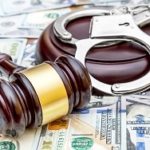Money with Gavel and Handcuffs