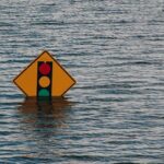 Flooded Traffic Light Sign