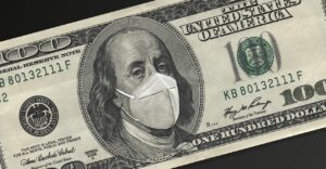 100 dollar bill with facemask