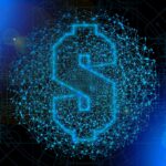 cryptocurrency graphic with dollar sign