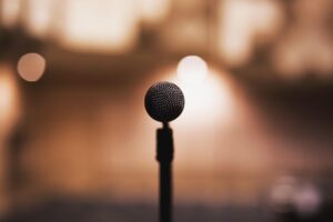 podium with microphone