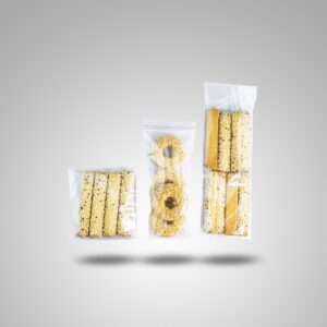 plastic bags with baked goods